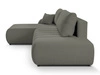Ecksofa mit Schlaffunktion und Bettkasten Links Adoro Grau 