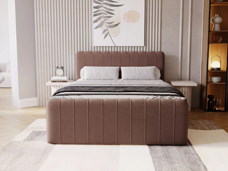 Boxspringbett mit Bettkasten 120x200 Osteno Braun