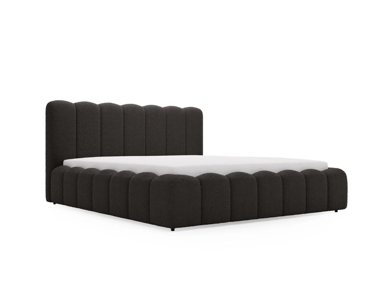Polsterbett mit Bettkasten und Lattenrost 180x200 Smile Schwarz