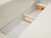 Schlafsofa mit Bettfunktion und Bettkasten Oreo Creme