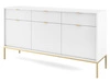 Kommode mit Türen und Schubladen Amber Weiß, Gold Frame