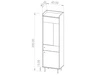 Vitrinenschrank 60 cm Vasa Braun