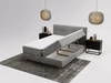 Boxspringbett mit Bettkasten 180x200 Forte Grau