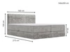 Boxspringbett mit Bettkasten 160x200 Forte Dunkelblau