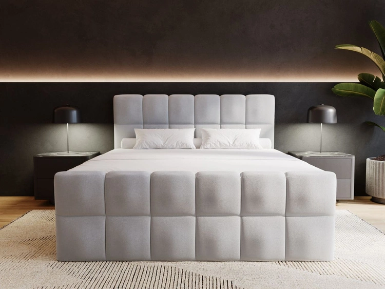 Boxspringbett mit Bettkasten 180x200 Alicante Grau