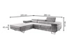 Ecksofa L-Form Links mit Schlaffunktion und Bettkasten Solam Rosa