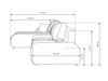 Ecksofa mit Schlaffunktion und Bettkasten Rechts Adoro Creme 