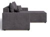 Ecksofa L-Form mit Schlaffunktion und Bettkasten Nivo Graphit