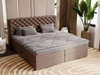 Boxspringbett mit Bettkasten 180x200 Bergamo Braun