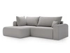 Ecksofa L-Form mit Schlaffunktion und Bettkasten Savana Bis Grau