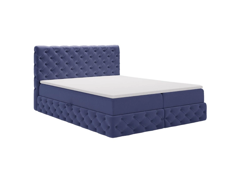 Boxspringbett mit Bettkasten 180x200 Canolo Dunkelblau