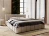 Polsterbett mit Bettkasten und Lattenrost 180x200 Split Hellgrau