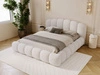 Polsterbett mit Stauraum und Lattenrost 200x200 Cloud Soft Beige