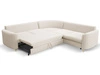 Ecksofa L-Form Links mit Schlaffunktion und Bettkasten Limon Beige