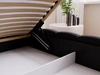 Polsterbett mit Bettkasten und Lattenrost 160x200 Cloud Low Schwarz