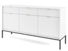 Kommode mit Türen und Schubladen Amber Weiß, Schwarz Frame