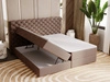 Boxspringbett mit Bettkasten 180x200 Bergamo Braun