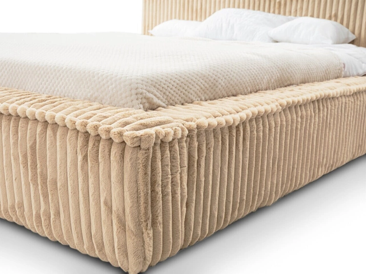 Polsterbett mit Bettkasten und Lattenrost 140x200 Lago Beige