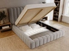 Polsterbett mit Bettkasten und Lattenrost 120x200 Rotto Hellgrau