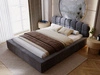 Polsterbett mit Bettkasten und Lattenrost 180x200 Plaza Dunkelgrau
