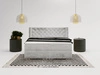 Boxspringbett mit Bettkasten 140x200 Lion Hellgrau