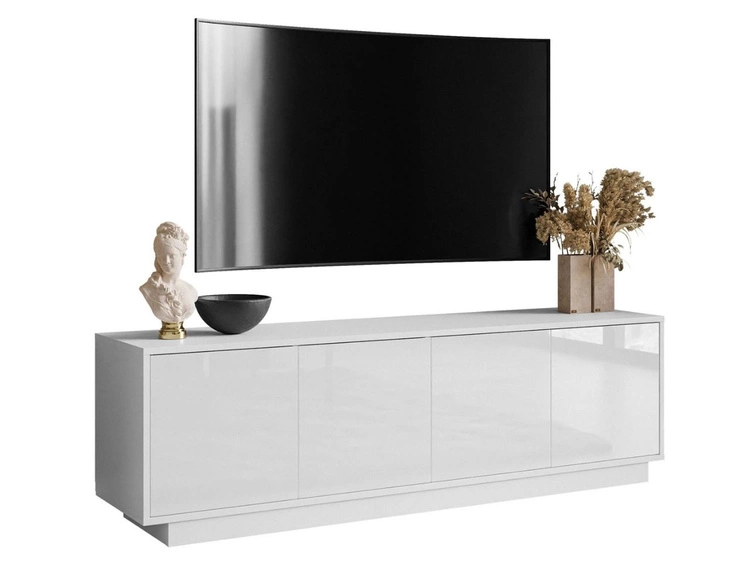 TV-Lowboard mit Türen Vivance Weiß Hochglanz