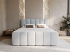 Boxspringbett mit Bettkasten 200x200 Cloud Grau