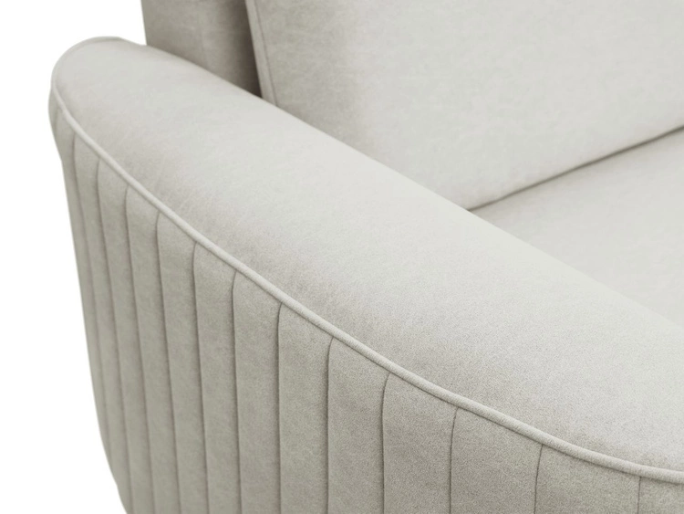 Ecksofa L-Form Links mit Schlaffunktion und Bettkasten Limon Hellgrau