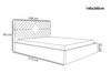 Polsterbett mit Bettkasten und Lattenrost 140x200 Loris Beige