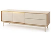 TV-Lowboard mit Schubladen Rapallo Kaschmir, Eiche geölt