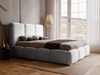 Polsterbett mit Bettkasten und Lattenrost 120x200 Bubble Hellgrau
