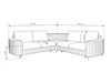 Ecksofa L-Form Rechts mit Schlaffunktion und Bettkasten Limon Grau