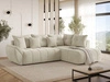 Ecksofa L-Form mit Schlaffunktion und Bettkasten Genoa Beige