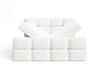 Boxspringbett mit Bettkasten 120x200 Rivon Creme