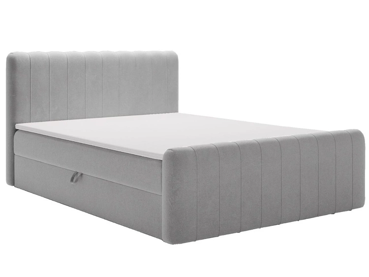 Boxspringbett mit Bettkasten 140x200 Osteno Grau