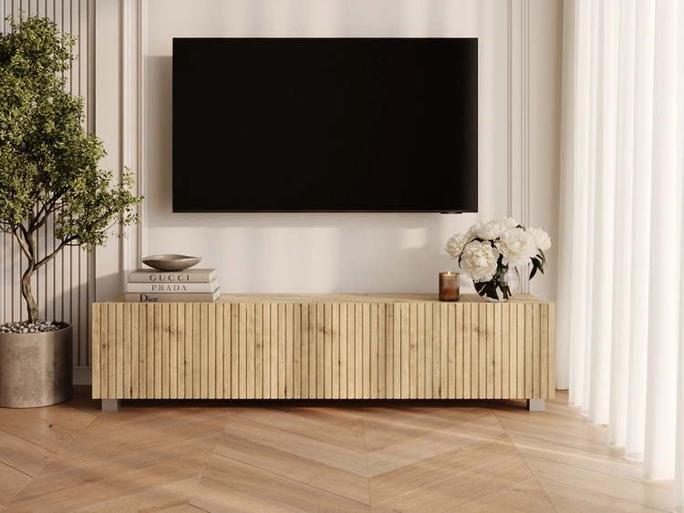 TV-Lowboard mit Türen 150 cm Kioto Artisan Eiche