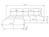 Ecksofa mit Schlaffunktion und Bettkasten Rechts Milet Beige