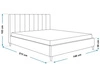 Polsterbett mit Lattenrost 140x200 Snazi Dunkelgrau