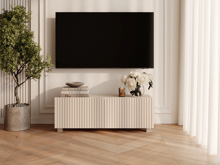 TV-Lowboard mit Türen 100 cm Kioto Cashmere