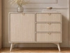 Kommode mit Türe und Schubladen Modena Beige