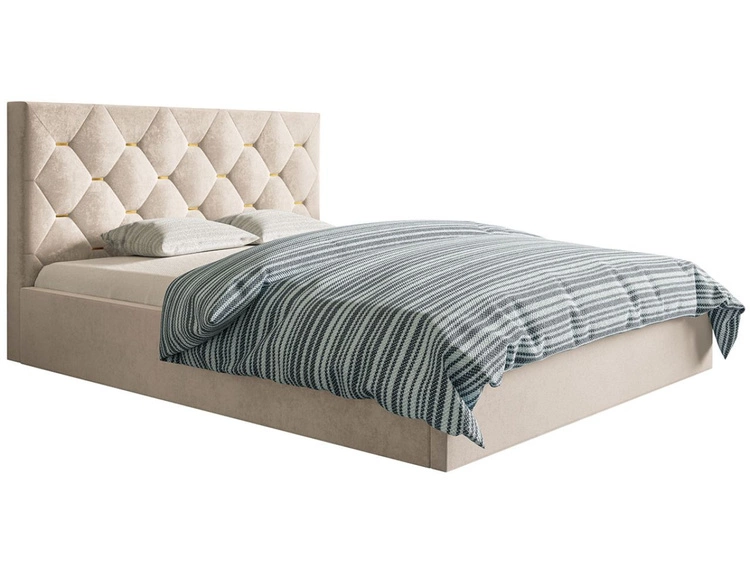 Polsterbett mit Bettkasten und Lattenrost 140x200 Salento Beige