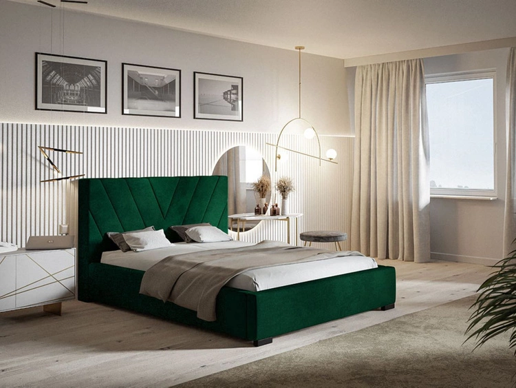 Polsterbett mit Bettkasten und Lattenrost 140x200 Tivoli Dunkelblau