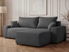 Ecksofa L-Form mit Schlaffunktion und Bettkasten Nivo Graphit