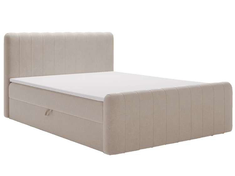 Boxspringbett mit Bettkasten 180x200 Osteno Beige