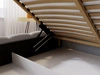 Polsterbett mit Bettkasten und Lattenrost 200x200 Cloud Bouclé-Stoff Hellgrau