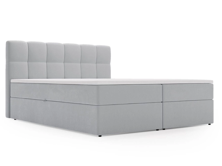 Boxspringbett mit Bettkasten 160x200 Maison Grau