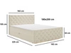Boxspringbett mit Bettkasten 180x200 Montego Hellgrau