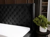 Polsterbett mit Bettkasten und Lattenrost 120x200 Kingston Schwarz