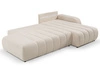 Ecksofa mit Schlaffunktion und Bettkasten Rechts Adoro Hellbeige