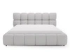 Polsterbett mit Bettkasten und Lattenrost 120x200 Modo aus Bouclé-Stoff Grau